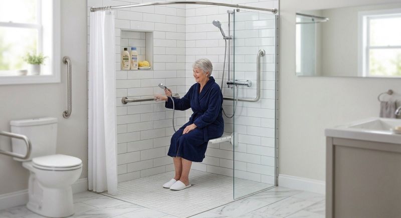 Elderly Shower Installation in Manchester, NH